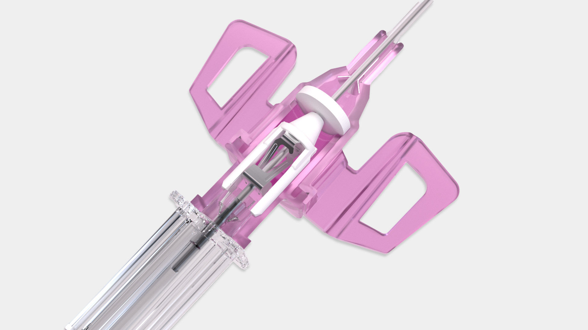 pink Introcan Safety® 3 catheter