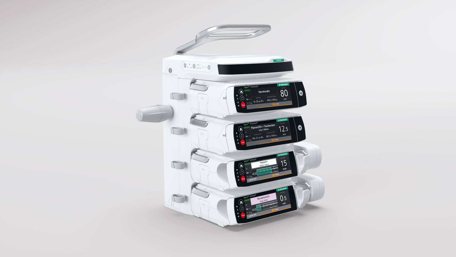 Space@plus station with infusion pumps